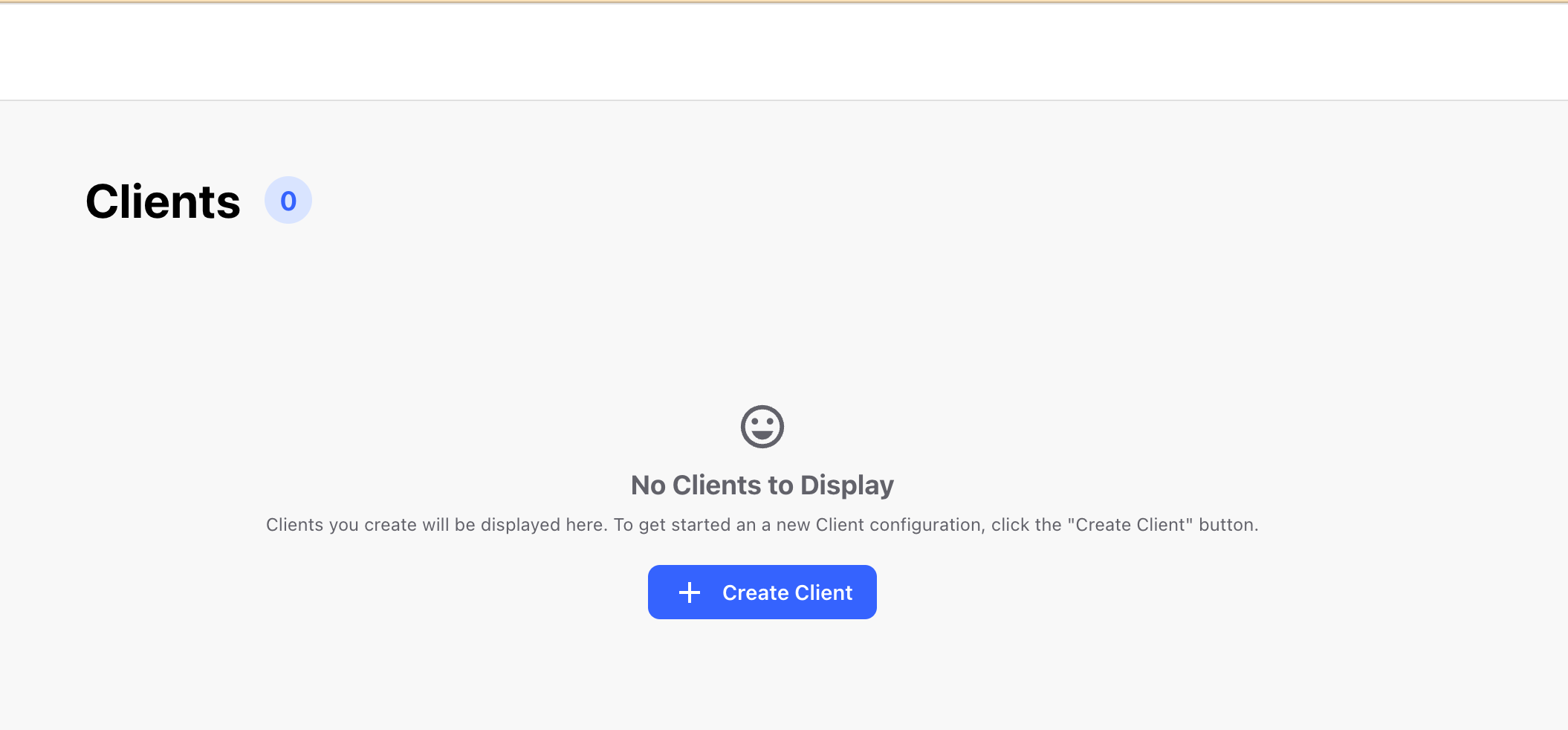 Create First Client